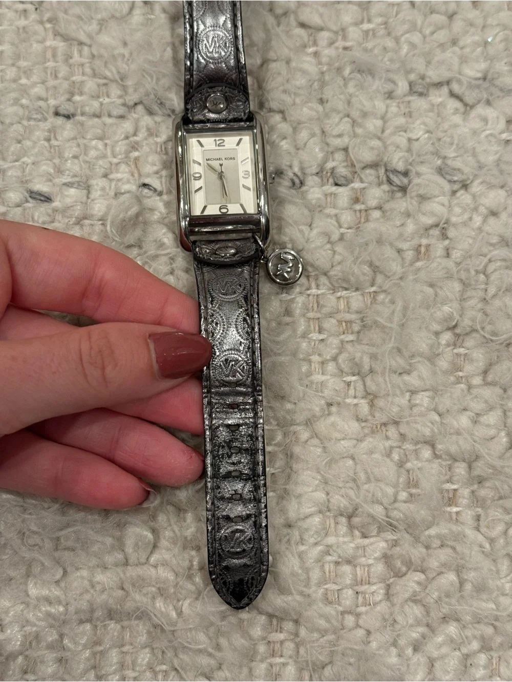 Michael Kors Vintage Metallic Leather Charm Watch MK-2247